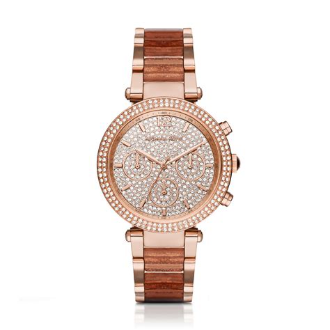 michael kors parker pavé rose gold-tone watch $250.00|Michael Kors Women's Parker Rose Gold.